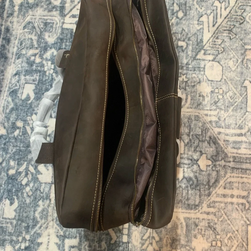 Classic Brown Leather Men's Bag